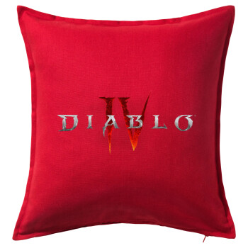 Diablo iv, Μαξιλάρι καναπέ Κόκκινο 100% βαμβάκι, περιέχεται το γέμισμα (50x50cm)