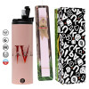 Easter candle,Travel Tumbler 2 Lids, with metal straw & cleaning brush & aromatic flat candle (30cm) (PINK)
