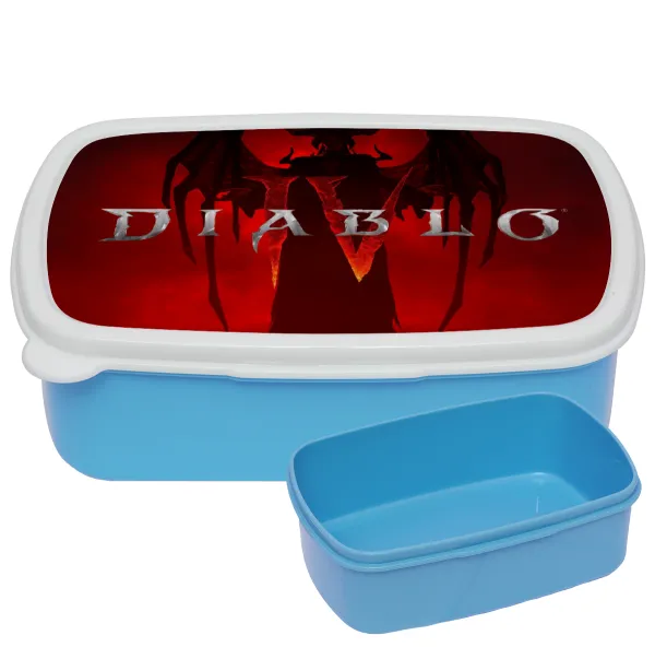 Diablo iv — BLUE kids' plastic lunch box (BPA-free), L18 x W13 x H6cm