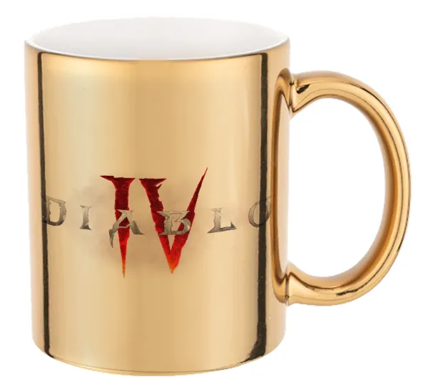 Diablo iv — Κούπα κεραμική, χρυσή καθρέπτης, 330ml