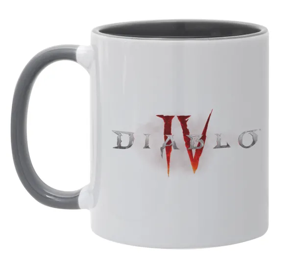 Diablo iv — Κούπα χρωματιστή γκρι, κεραμική, 330ml