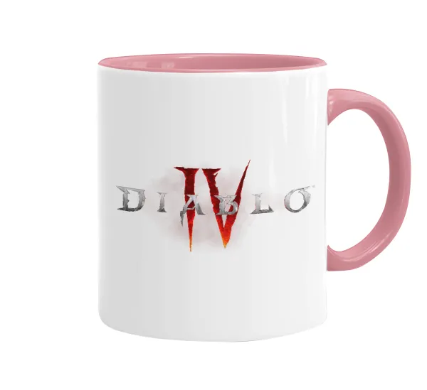 Diablo iv — Mug colored pink, ceramic, 330ml