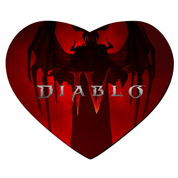 Diablo iv — Mousepad heart 23x20cm
