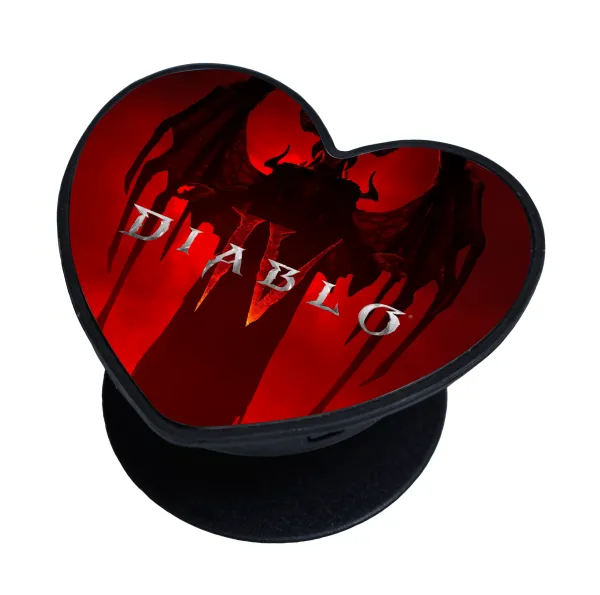 Diablo iv — Phone holder stand, heart, black, hand grip for mobile phones