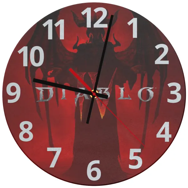Diablo iv — Glass wall clock (30cm)