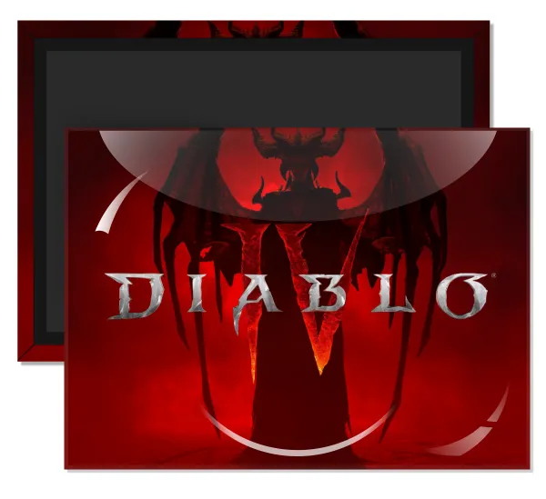 Diablo iv — Rectangular fridge magnet, 9x6cm