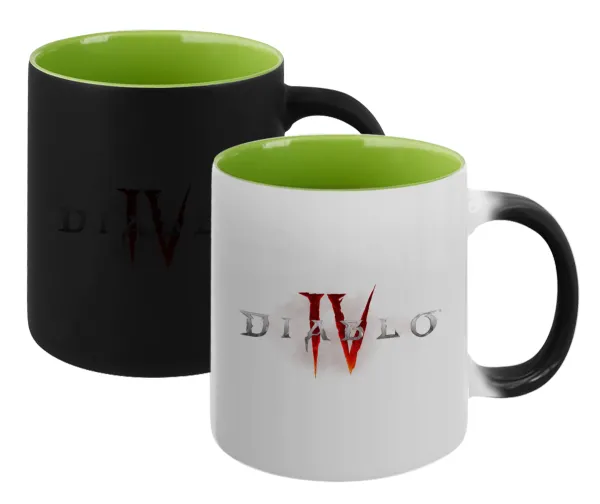Diablo iv — Magic mug with green interior, ceramic, 330ml, changes colour with hot drinks