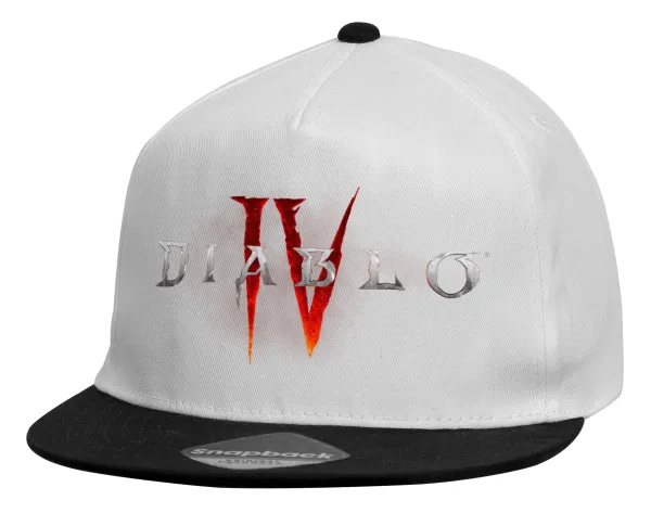 Diablo iv — Child's Flat Snapback Hat, White (100% COTTON, CHILDREN'S, UNISEX, ONE SIZE)
