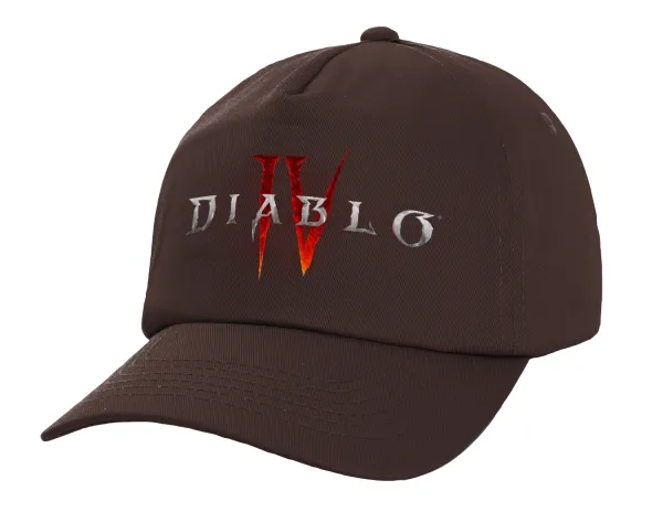 Diablo iv — Adult Baseball Cap, 100% Cotton, Chocolate (COTTON, ADULT, UNISEX, ONE SIZE)