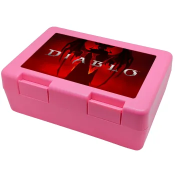Diablo iv, Children's cookie container PINK 185x128x65mm (BPA free plastic)