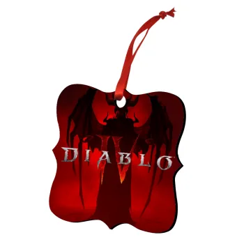 Diablo iv, Christmas ornament polygon wooden 7.5cm