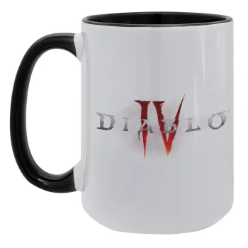 Diablo iv, Κούπα Mega 15oz, κεραμική Μαύρη, 450ml