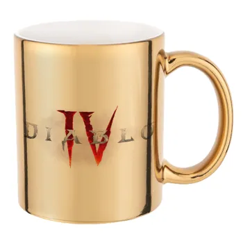 Diablo iv, Κούπα κεραμική, χρυσή καθρέπτης, 330ml