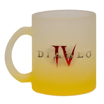 Diablo iv, Κούπα γυάλινη δίχρωμη με βάση το κίτρινο ματ, 330ml