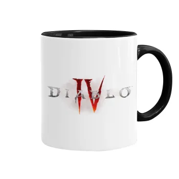 Diablo iv, Κούπα χρωματιστή μαύρη, κεραμική, 330ml