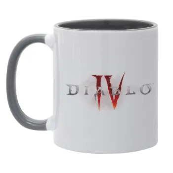 Diablo iv, Κούπα χρωματιστή γκρι, κεραμική, 330ml