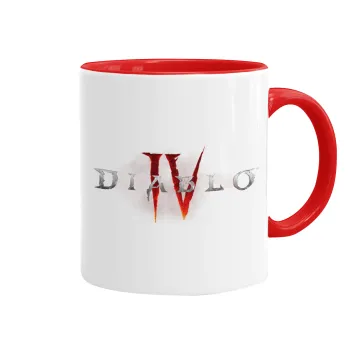 Diablo iv, Mug colored red, ceramic, 330ml