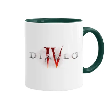 Diablo iv, Mug colored green, ceramic, 330ml