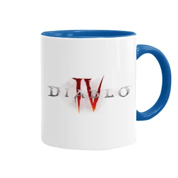 Diablo iv, Mug colored blue, ceramic, 330ml