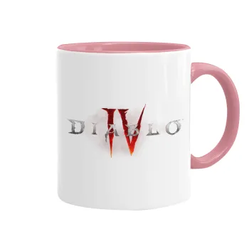 Diablo iv, Mug colored pink, ceramic, 330ml