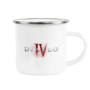 Diablo iv, Metallic enamel cup white 360ml