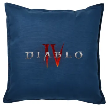 Diablo iv, Μαξιλάρι καναπέ Μπλε 100% βαμβάκι, περιέχεται το γέμισμα (50x50cm)