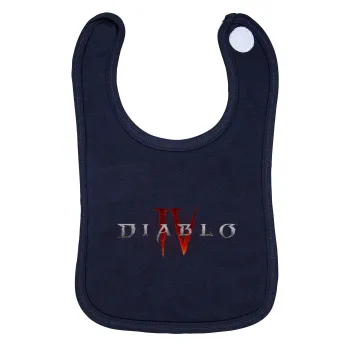 Diablo iv, Σαλιάρα με Σκρατς 100% Organic Cotton Μπλε (0-18 months)