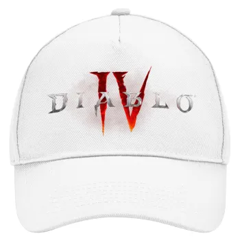 Diablo iv, Καπέλο Ενηλίκων Baseball, Drill, Λευκό (100% ΒΑΜΒΑΚΕΡΟ, ΕΝΗΛΙΚΩΝ, UNISEX, ONE SIZE)