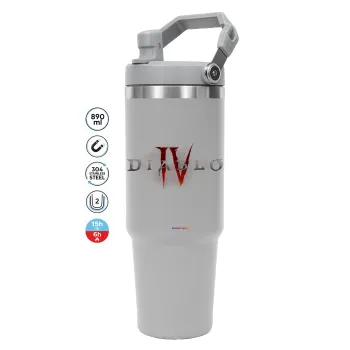 Diablo iv, ΓΚΡΙ χρώματος Θερμός Ανοξείδωτο 890ml (30oz) με χερούλι