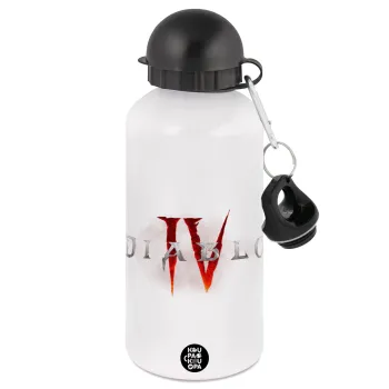 Diablo iv, Metal water bottle, White, aluminum 500ml