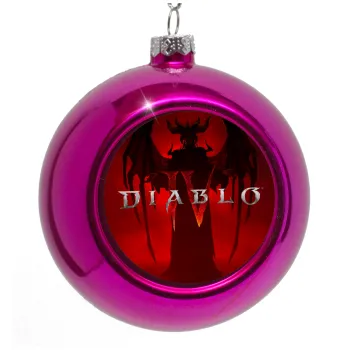 Diablo iv, Purple Christmas tree ornament bauble 8cm