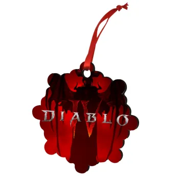 Diablo iv, Στολίδι Χριστουγεννιάτικο στολίδι snowflake ξύλινο 7.5cm