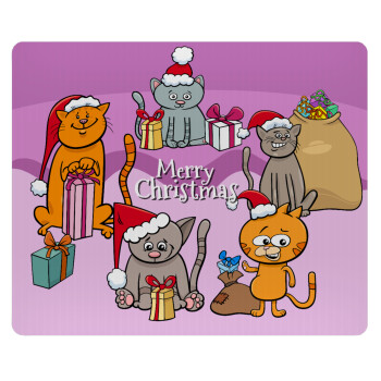 Merry Christmas Cats, Mousepad ορθογώνιο 23x19cm