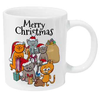Merry Christmas Cats, Κούπα Giga, κεραμική, 590ml