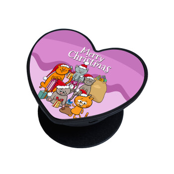 Merry Christmas Cats, Phone Holders Stand  καρδιά Μαύρο Βάση Στήριξης Κινητού στο Χέρι