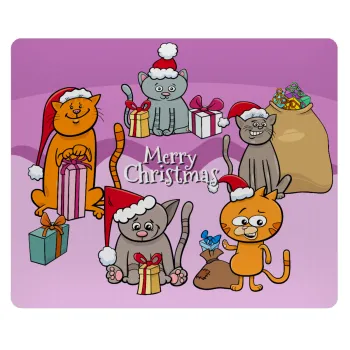 Merry Christmas Cats, Mousepad ορθογώνιο 23x19cm