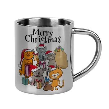 Merry Christmas Cats, Κούπα Ανοξείδωτη διπλού τοιχώματος 300ml