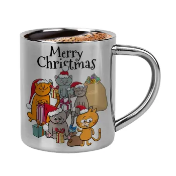 Merry Christmas Cats, Κουπάκι μεταλλικό διπλού τοιχώματος για espresso (220ml)
