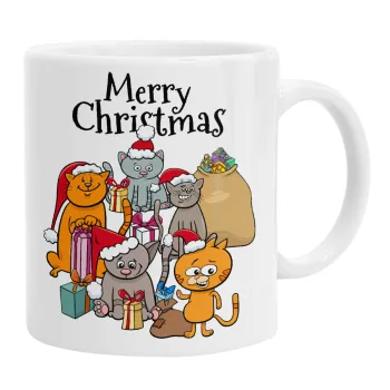 Merry Christmas Cats, Κούπα, κεραμική, 330ml