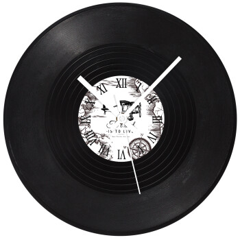 To travel is to live, Ρολόι τοίχου Βινύλιο (30cm)