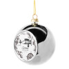 Silver 8cm Christmas tree ball ornament