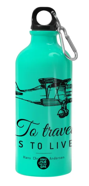 To travel is to live — Water bottle 600ml