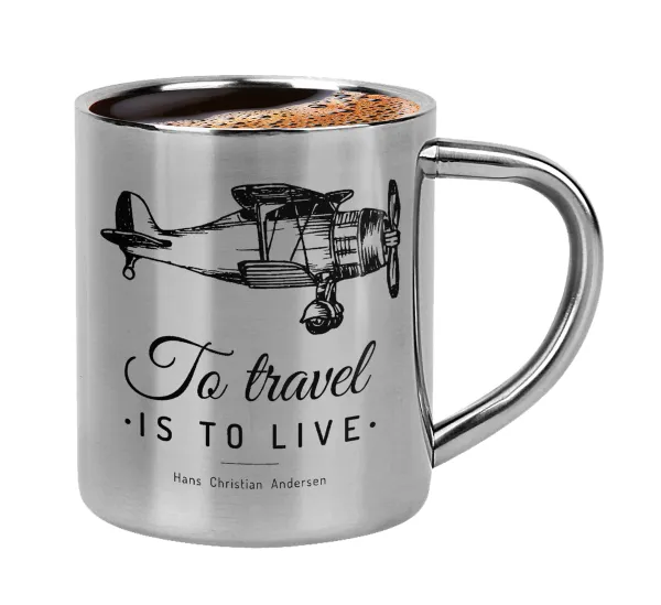To travel is to live — Κουπάκι μεταλλικό διπλού τοιχώματος για espresso (220ml)