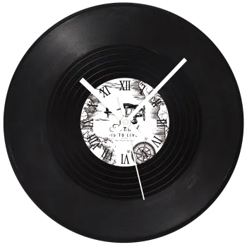 To travel is to live, Ρολόι τοίχου Βινύλιο (30cm)