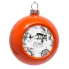 Στολίδι Χριστουγεννιάτικη μπάλα δένδρου Πορτοκαλί 8cm