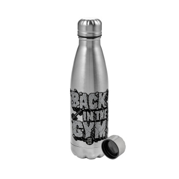 Back in the GYM, Metallic water bottle, stainless steel, 750ml