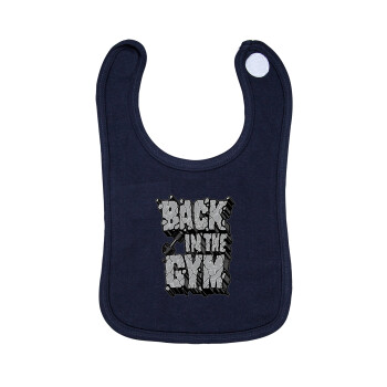 Back in the GYM, Σαλιάρα με Σκρατς 100% Organic Cotton Μπλε (0-18 months)