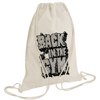 Back in the GYM, Τσάντα πλάτης πουγκί GYMBAG natural (28x40cm)