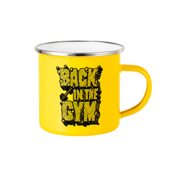 Back in the GYM, Κούπα Μεταλλική εμαγιέ Κίτρινη 360ml