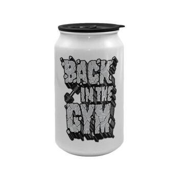 Back in the GYM, Κούπα ταξιδιού μεταλλική με καπάκι (tin-can) 500ml